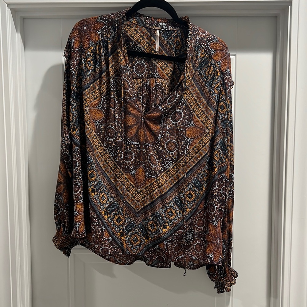 Free People Long Sleeve Blouse Size Medium